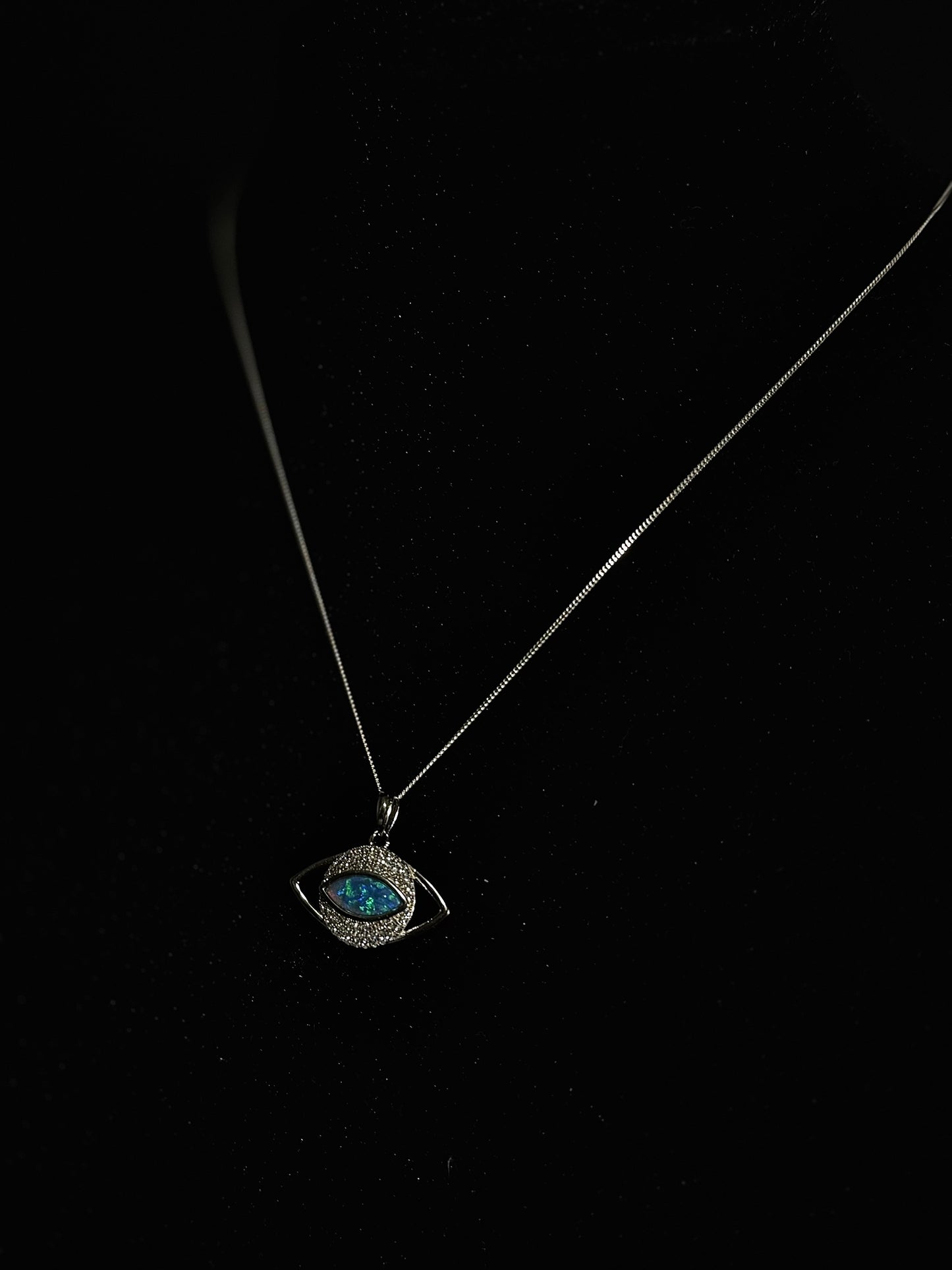 Opal Evil Eye Pendant